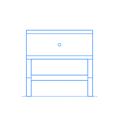 Furniture Nightstands Kors Nightstand Line Tracing Svg Vector, Free Vectors File